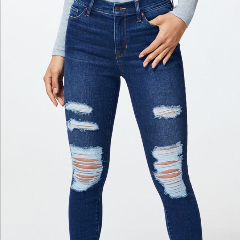 NWOT!! Wave Blue High-waisted Ankle Jegging